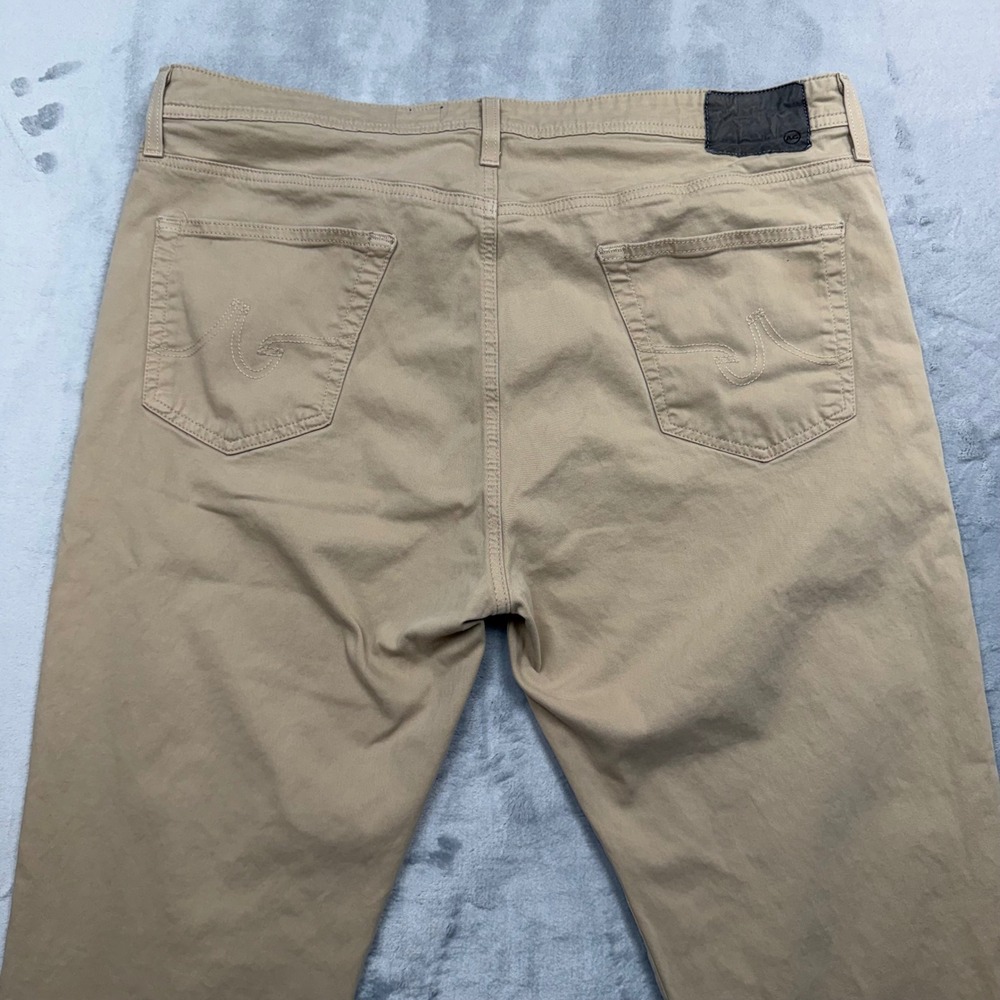 AG Adriano Goldschmied Everett Pants 40x32 Khaki Tan Slim Straight 1794SUDCSW - Picture 3 of 12